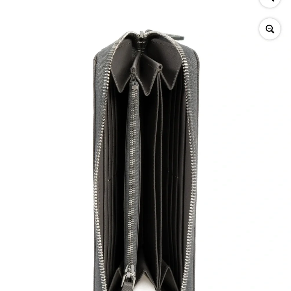 Prada Gray Textured Wallet - Picture 13 of 15